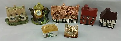 Job Lot Of 7 Miniature Cottages & Houses 4cm - 10cm Wide Mudlen End No 11 & 23 • £25