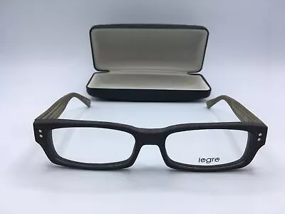 Legre LE155 Unisex Blackwood/Grey Frame Demo Lens Rectangular Eyeglasses 52MM • $71.99