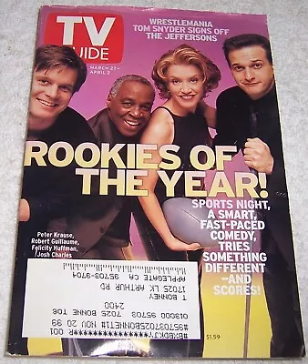 TV Guide Magazine March 27-April 2 1999 Sports Night • $3.99