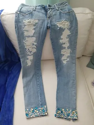 MET In Jeans Diamond Limited Edition K-FIT Low Waist Skinny Jeans 27 • $200