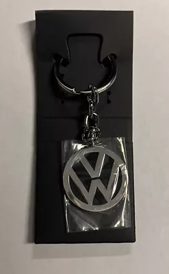Volkswagen Bright Chrome And Black Enamel VW Logo Keychain • $20