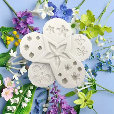 Flower Silicone Cake Topper Decor Fondant Sugarcraft Mould Chocolate Baking Mold • $8.79