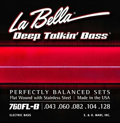 La Bella 760FL-B Flat Wound Bass Strings Set 43128 • $127.45