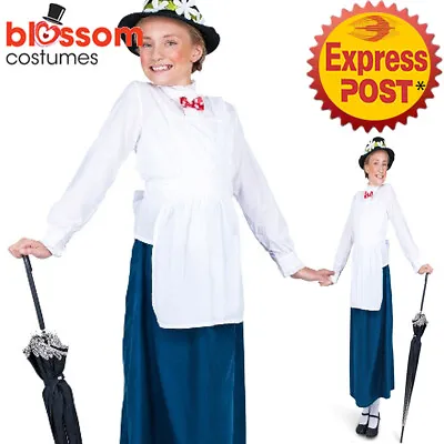 CK1451 Nanny Deluxe English Girls Mary Poppins Costume Maid Victorian Book Week • $27.48