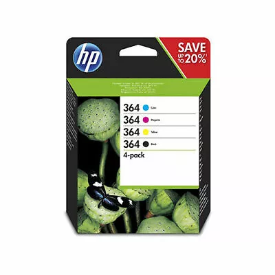 Genuine HP 364 Black Cyan Magenta And Yellow Ink Cartridges N9J73AE VAT Incl Se • £32.95