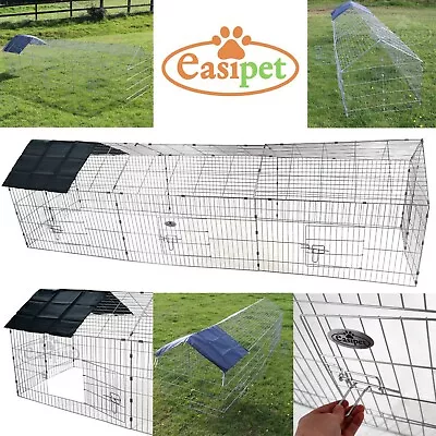 £44.99 • Buy XXL Metal Run Rabbit Guinea Pig Chicken Duck Ferret Pet Enclosure Roof Hutch