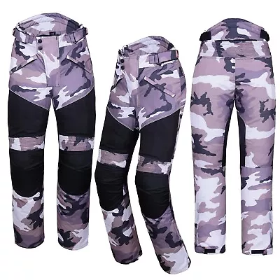 Motorbike Motorcycle Waterproof Cordura Textile Trousers Pants Armours Colours • £37.99