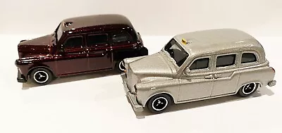 Matchbox London England Taxi Cab Lot - 2004 Silver & Burgundy Red  Versions • $5.09