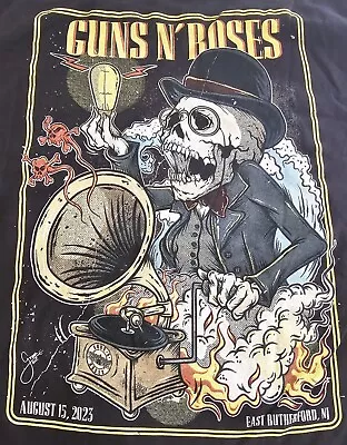 Official 2XL Guns N Roses T-shirt East Rutherford Met Life 8/15/23 Thomas Edison • $104.99