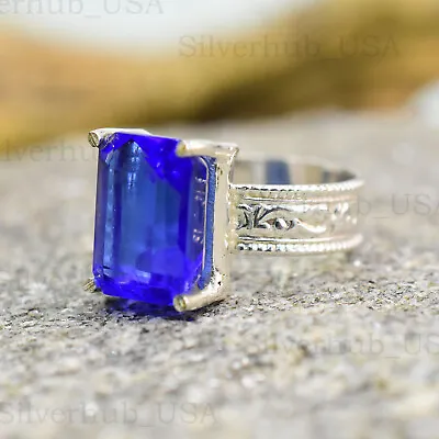 Blue Tanzanite  925 Sterling Silver Ring Valentine Day Jewelry All Size VV-652 • $14.42