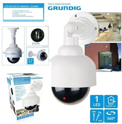 360° Fake Dummy Security Camera CCTV With Flashing LED Light Dome Indoor/Outdoor • £6.70