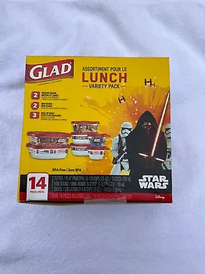 GLAD Lunch Variety Pack Star Wars Food Storage Containers 14 Pc Made In USA • $8