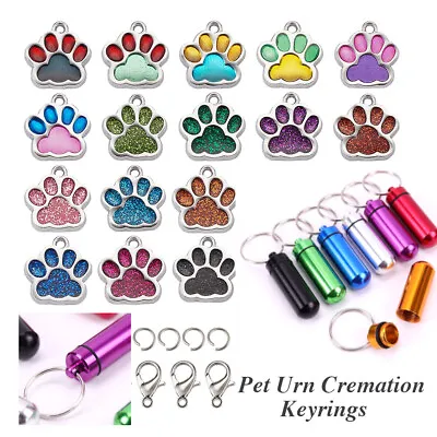 £2 • Buy Dog / Cat Paw Pet Ashes Urn Jewellery Keyring Cremation Keepsake Jewelry Holder 