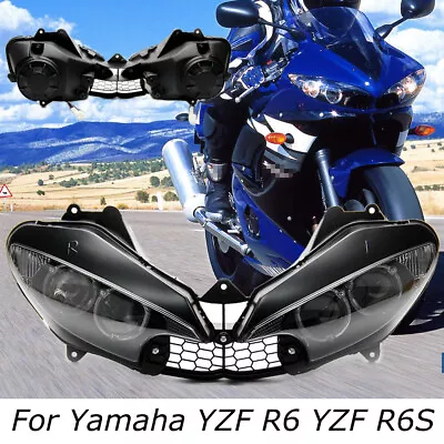 Headlight Head Lamp Assembly Fit For Yamaha YZF R6 03 05 04 YZF R6S 06 09 07 08 • $83.55