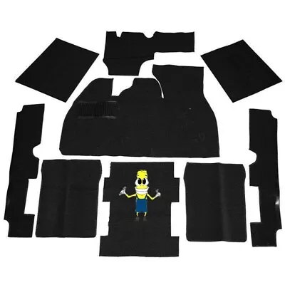 Empi Black 9 Piece Carpet Kit For VW Bug / Beetle Sedan 1973-1977 With Foot Rest • $178.95