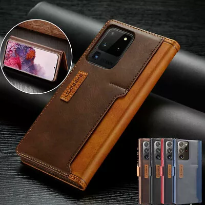 Magnetic Leather Wallet Phone Case Cover For Samsung Note20 Ultra Note 10 Note 9 • £2.99