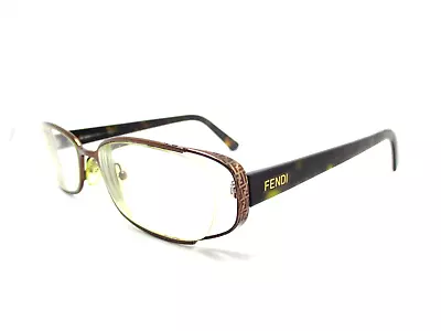 Vintage FENDI F731 207 Eyeglasses Brown Havana Frame 51mm • $40