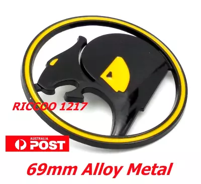 69mm HSV Alloy Emblem Badge For Holden GTS R8 Clubsport MALOO Black Yellow • $28