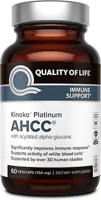 Quality Of Life Premium Kinoko Platinum AHCC Herbal Supplement 750mg Of AHCC • $189.95