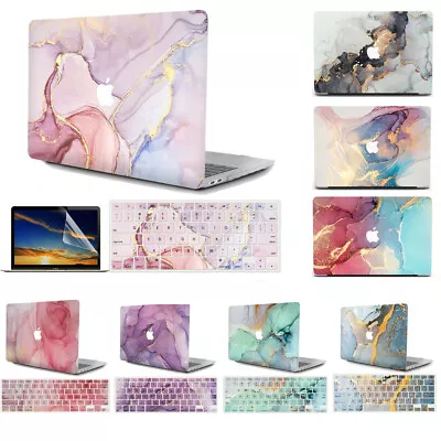 3in1 Marble Hard Shell Case + Keyboard Skin For MacBook Air 13 A2337 A2179 A2681 • £4.79