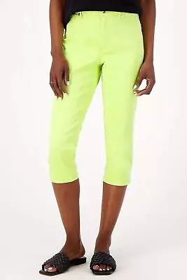 Joan Rivers Petite Classic Woven Denim Capri Pant Margarita • $22.99