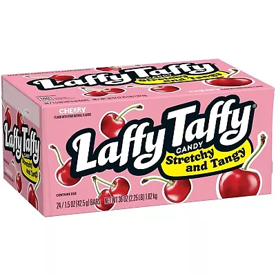 Laffy Taffy Stretchy And Tangy Cherry 1.5oz (42.5g) Case Of 24 • £24.99