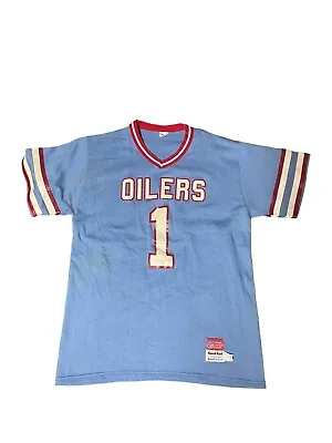 Vintage Houston Oilers Warren Moon MacGregor Sand-Knit Size XL • $42.50