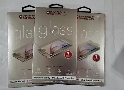 LOT OF 3 Zagg InvisibleShield Tempered Glass Screen Protector For Galaxy Note 5 • $8.99