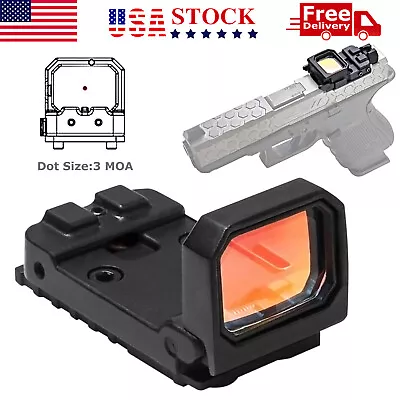 Mini Folding Flip Up Red Dot Sight Holographic Reflex Sight RMR For Glock Pistol • $35.99