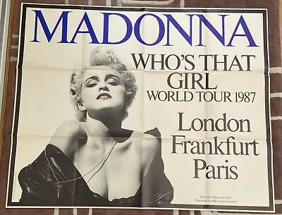 MADONNA : Who's That Girl : LARGE World Tour Poster : VINTAGE 1987 • £39.99