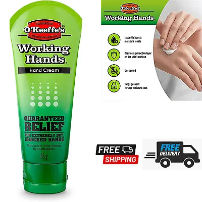 O'Keefes Dry Cracked Hands Working Hands Tube Natural Cream Health Skin 85G • £7.99