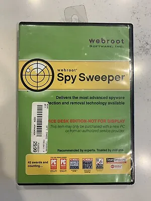 Webroot Spy Sweeper Internet Security PC Anti Virus Removal CD/Case 2003-2007 • $5.99