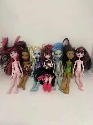 Lot Of 7 MONSTER HIGH Dolls Damaged & Missing Some Parts Some Nude • $49.99