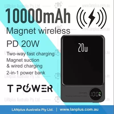$44.99 • Buy 15W Magnetic Wireless Power Bank 10000mAh PD20W Fast Charging Ultra-thin AU