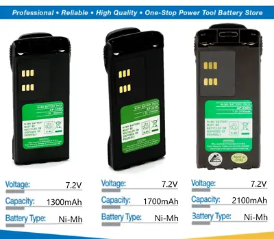 *1300*1700*2100*mAh HNN9008 HNN9009 Battery For MOTOROLA HT750 HT1250 GP338  • $20.45