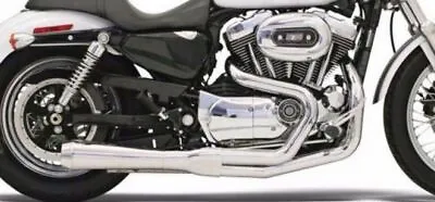 Bassani Chrome Road Rage 2 Into1 Pipe Upsweep Megaphone Exhaust Harley Sportster • $879.95