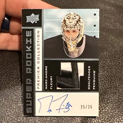 2014-15 Upper Deck Premier Marc-Andre Fleury Super Rookie Auto 25/25 RPA Penguin • $649.99