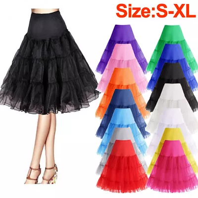 Vintage Dress Petticoat Retro Underskirt 50s Swing Fancy Net Skirt Party Skirt • £8.79