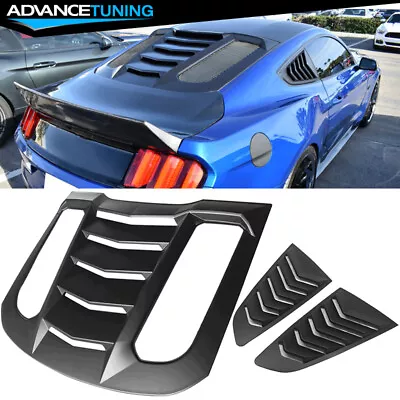 Fits 15-23 Ford Mustang IKON V2 Style Rear Window Louver & Side Quarter Scoop • $168.99