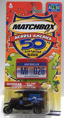 2001 Matchbox Across America 1921 Ford Model T Michigan NIP • $3