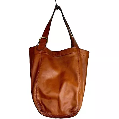 COACH Vintage Large Brown Leather Soho Shoulder Bag Lare Purse Tote 4082 • £77.09