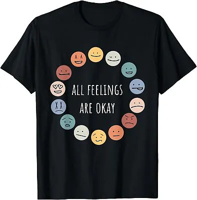 NEW LIMITED All Feelings Are Okay Mental Health Awareness Month Emotion T-Shirt • $21.61