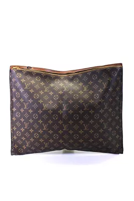 Louis Vuitton Womens Vintage Monogram Coated Canvas Zip Top Case Clutch Handbag • $467.99