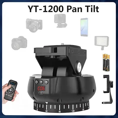 NEW YT-1200 Pan Tilt Auto Motorized Rotating Panoramic Head 328ft Remote Control • $62