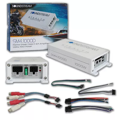 Soundstream SM4.1000D 4 Channel Motorcycle Marine Audio Amp Amplifier 1000 Watts • $129.99