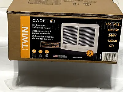 Cadet Com-Pak Twin 4000W 240V 16.7A Fan-Forced In-Wall Electric Heater - White • $165