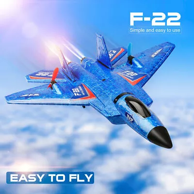 F22 RC Airplanes Jet Remote Control Fighter Night Flight RTF 2.4gHz Plane Model • $50.86