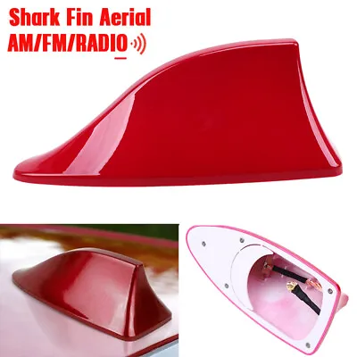 £7.88 • Buy Universal Shark Fin Antenna Arial Radio AM/FM Signal Car Auto Aerial Red For BMW