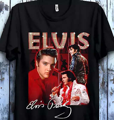 Vintage  Elvis Presley Singer Signature 68 Comeback Unisex T-shirt Cotton S-5XL • $21.38