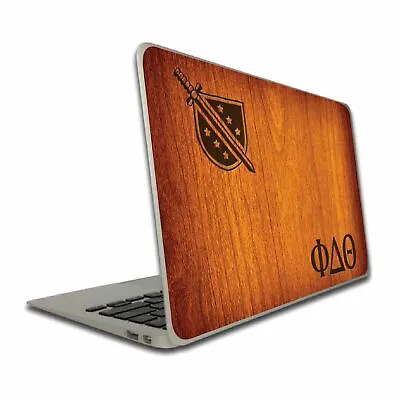 Phi Delta Theta Vinyl Laptop Skin - Natural Wood Letters - FREE SHIPPING • $19.95